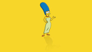Marge Simpson Yellow Background Wallpaper