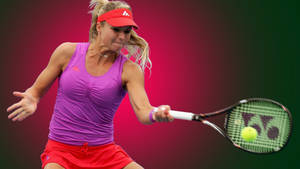 Maria Kirilenko Red Gradient Background Wallpaper