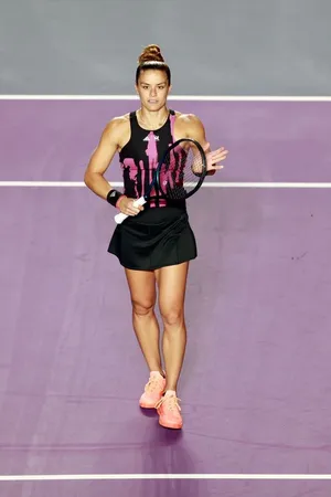 Maria Sakkari Walking On Court Wallpaper