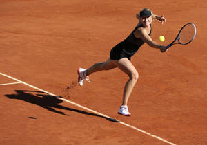 Maria Sharapova In French Open Event Wallpaper