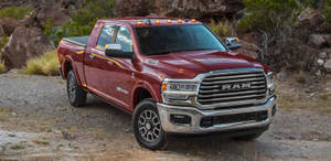 Maroon 2500 Ram Truck Wallpaper