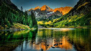 Maroon Bells Lake Landscape Wallpaper
