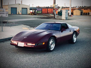 Maroon C4 Corvette Wallpaper