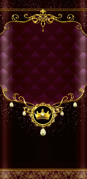 Maroon Queen Girly Wallpaper