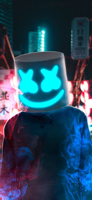 Marshmallow Dj Luminescent Mask Wallpaper