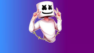 Marshmallow Dj Peace Sign Wallpaper
