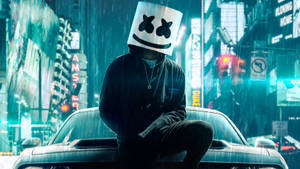 Marshmello 4k Rain Wallpaper