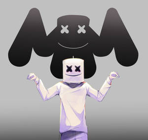 Marshmello Bat Logo Background Wallpaper