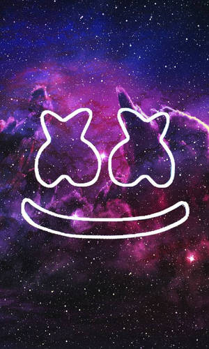 Marshmello Blue Purple Galaxy Wallpaper