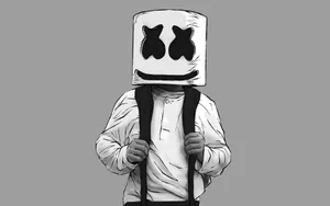 Marshmello Grey Artwork Wallpaper