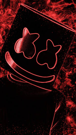 Marshmello Iphone Black And Red Wallpaper