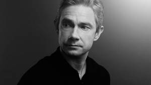 Martin Freeman Black And White Wallpaper