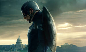 Marvel Captain America At White House Wallpaper