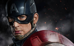 Marvel Captain America Headshot Wallpaper