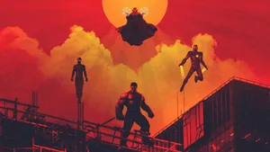 Marvel Desktop Red Sky Wallpaper