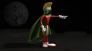 Marvin The Martian 3d Art Wallpaper
