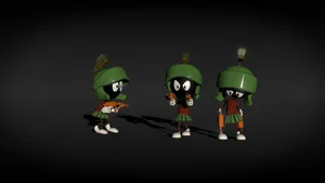 Marvin The Martian Gun Wallpaper