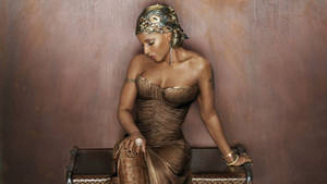 Mary J. Blige In A Dress By Markus Klinko Wallpaper