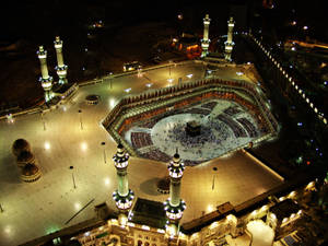 Masid Al-haram Temple Lights Makkah Hd Wallpaper