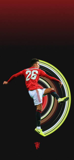 Mason Greenwood Neon Kick Wallpaper