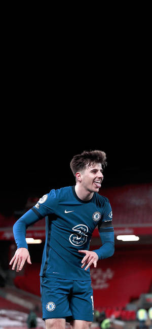 Mason Mount Sticking Out Tongue Wallpaper