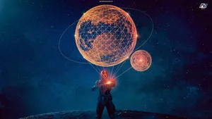 Mass Effect Holographic Planet Wallpaper