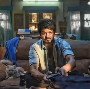 Master Vijay Playing Video Game Wallpaper