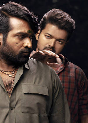 Master Vijay With Rajasekar Wallpaper