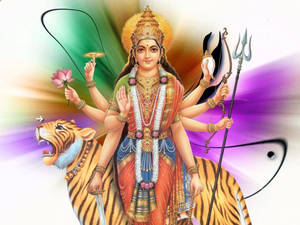 Mata Rani Colorful Rays Wallpaper