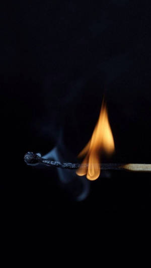 Match Being Burned Horizontally Wallpaper