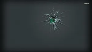 Matte Black Cracked Screen Wallpaper