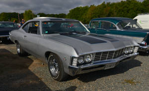 Matte Gray Chevrolet Impala 1967 Wallpaper