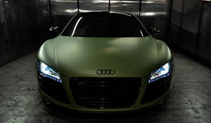 Matte Green Audi R8 Spyder Wallpaper