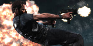 Max Payne Firing Gun Wallpaper