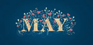 May Flowers In Blue Art Wallpaper