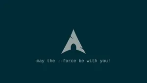 May The Force Be With You - A Powerful Quote In A Starry Galaxy Backdrop Wallpaper