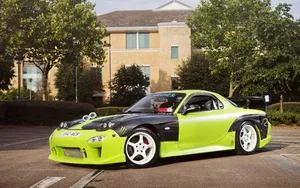 Mazda Rx7 Green Black Wallpaper