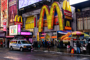 Mcdonald's In Times Square Wallpaper
