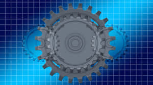 Mechanical Gears Integration Concept Wallpaper