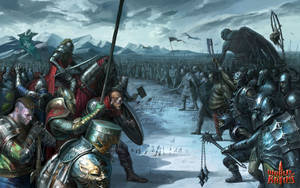 Medieval Fantasy Knights Battle Wallpaper