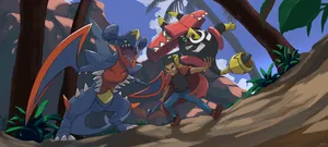 Mega Garchomp And Friends Wallpaper