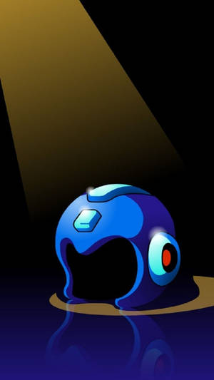 Mega Man Blue Helmet Wallpaper