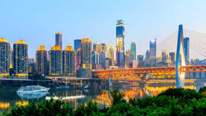 Megacity Chongqing China Buildings Wallpaper