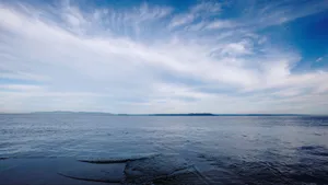 Melancholic Dark Sea Horizon Wallpaper