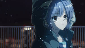 Melancholy Yuki Nagato Wearing Jacket Wallpaper