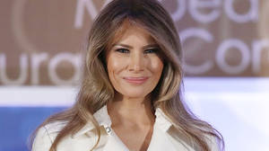 Melania Trump Shy Smile Wallpaper