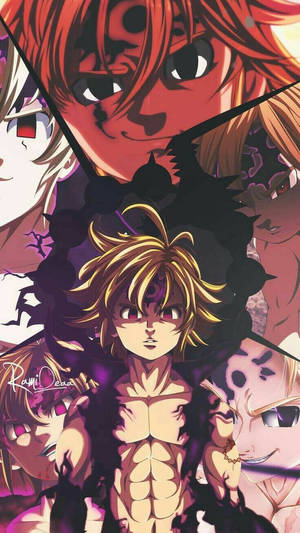 Meliodas Collage Artwork Wallpaper