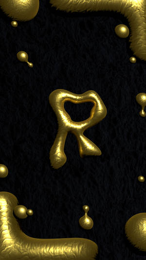 Melting R Alphabet Wallpaper