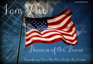 Memorial Day I Am Free Flag Wallpaper