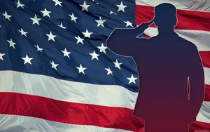 Memorial Day Silhouette On Flag Wallpaper